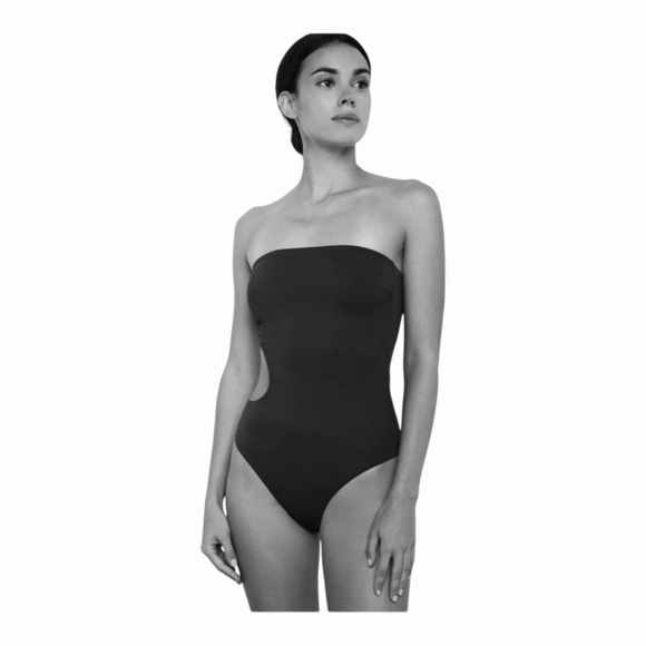 Onia Lele Cutout Bandeau One Piece Swimsuit in Black NWT - Picture 5 of 5
